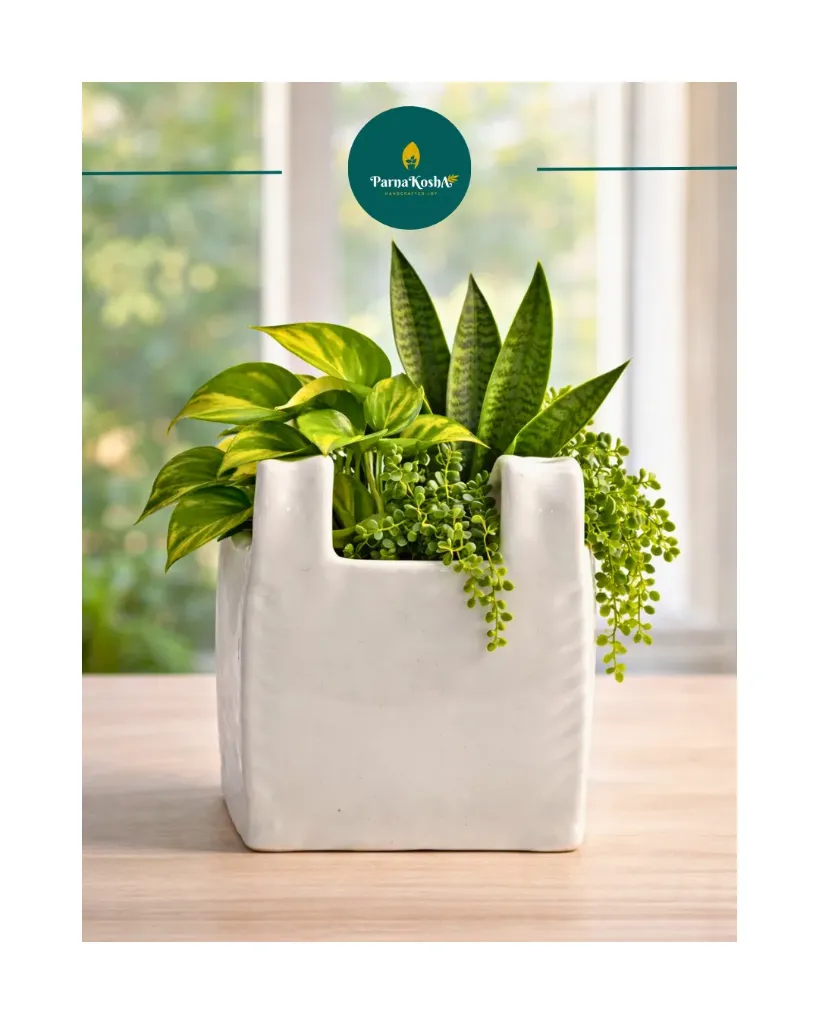 Ceramic Basket Planter