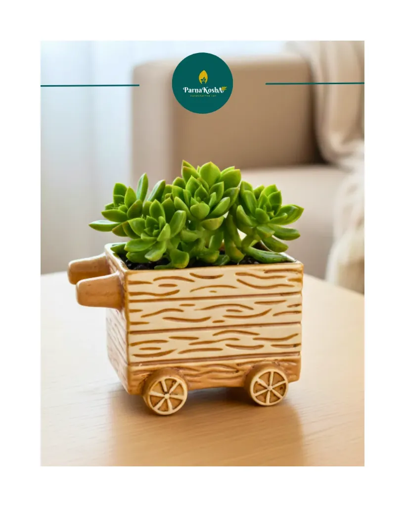 Cart Ceramic Planter
