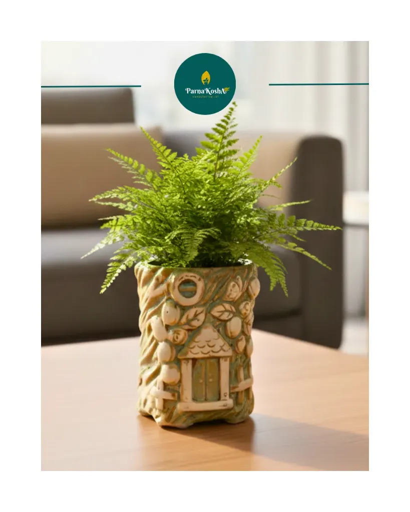 Hand Crafted 3D Cottage - style House Planter